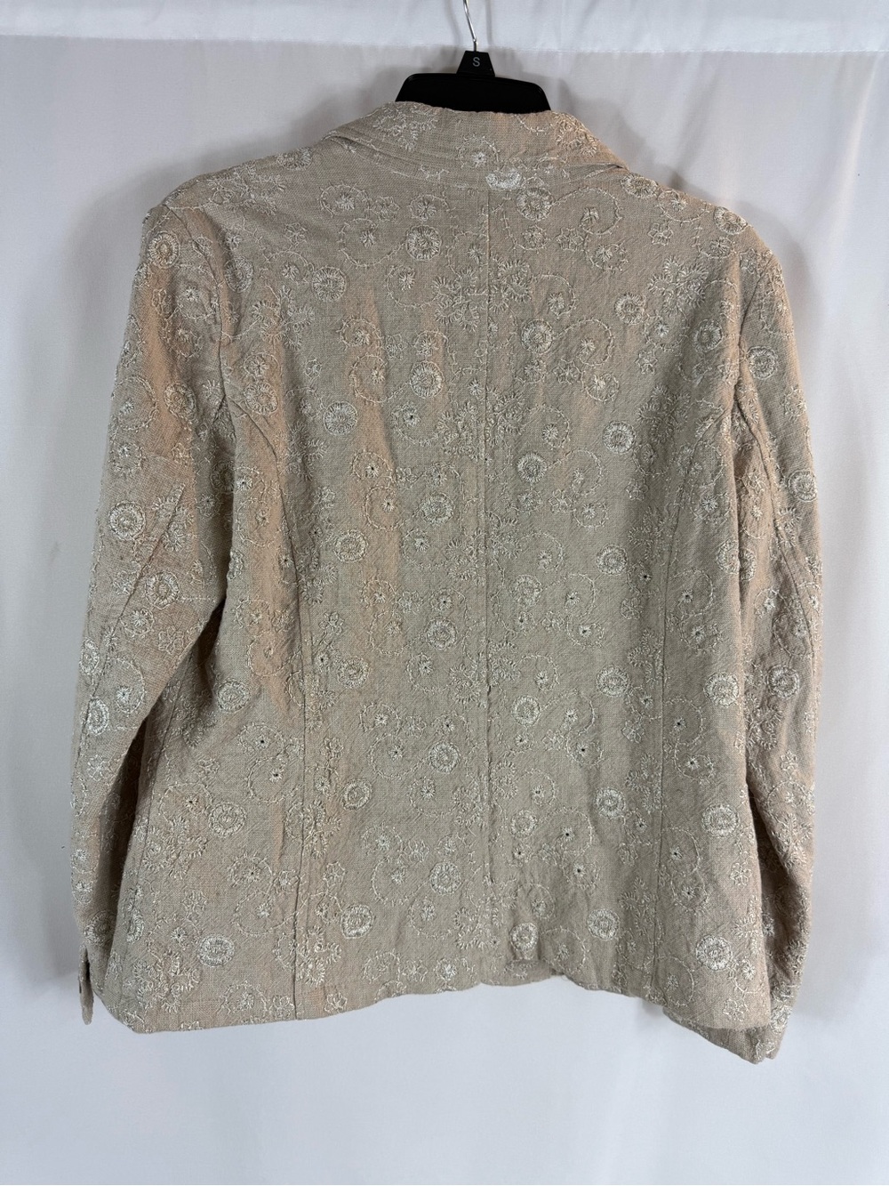 Boho Cottagecore Coldwater Creek Ivory LinenBlend Floral
Embroidered PM Jacket - Picture 12 of 14